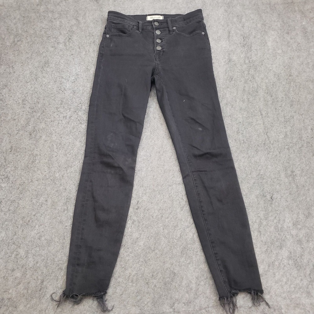 Madewell Jeans‎ Womens 26 Black Skinny High Rise Jeggings Denim Stretch Ladies